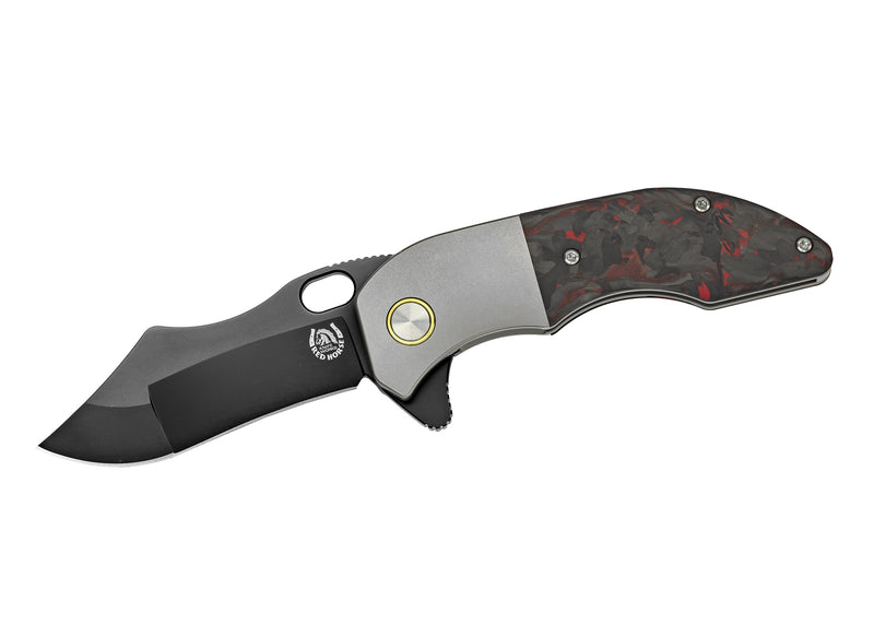 War Pig P Series Red Marbled Carbon Fibre