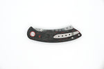 DAMASTEEL Hell Razor P Series RED MARBLED Carbon Fiber Handle