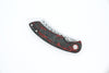 DAMASTEEL Hell Razor P Series RED MARBLED Carbon Fiber Handle