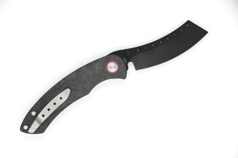 Hell Razor P Series Black Marbled Carbon Fiber Handle W/ PVD Black Blade