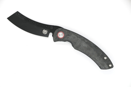 Hell Razor P Series Black Marbled Carbon Fiber Handle W/ PVD Black Blade