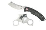 A SHARP PAIR - Hell Razor Carbon Fiber & the Red Horse Cigar Cutter CF Inlay