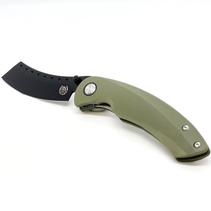 Hell Razor P Series OD Green Handle W/ PVD Black Blade