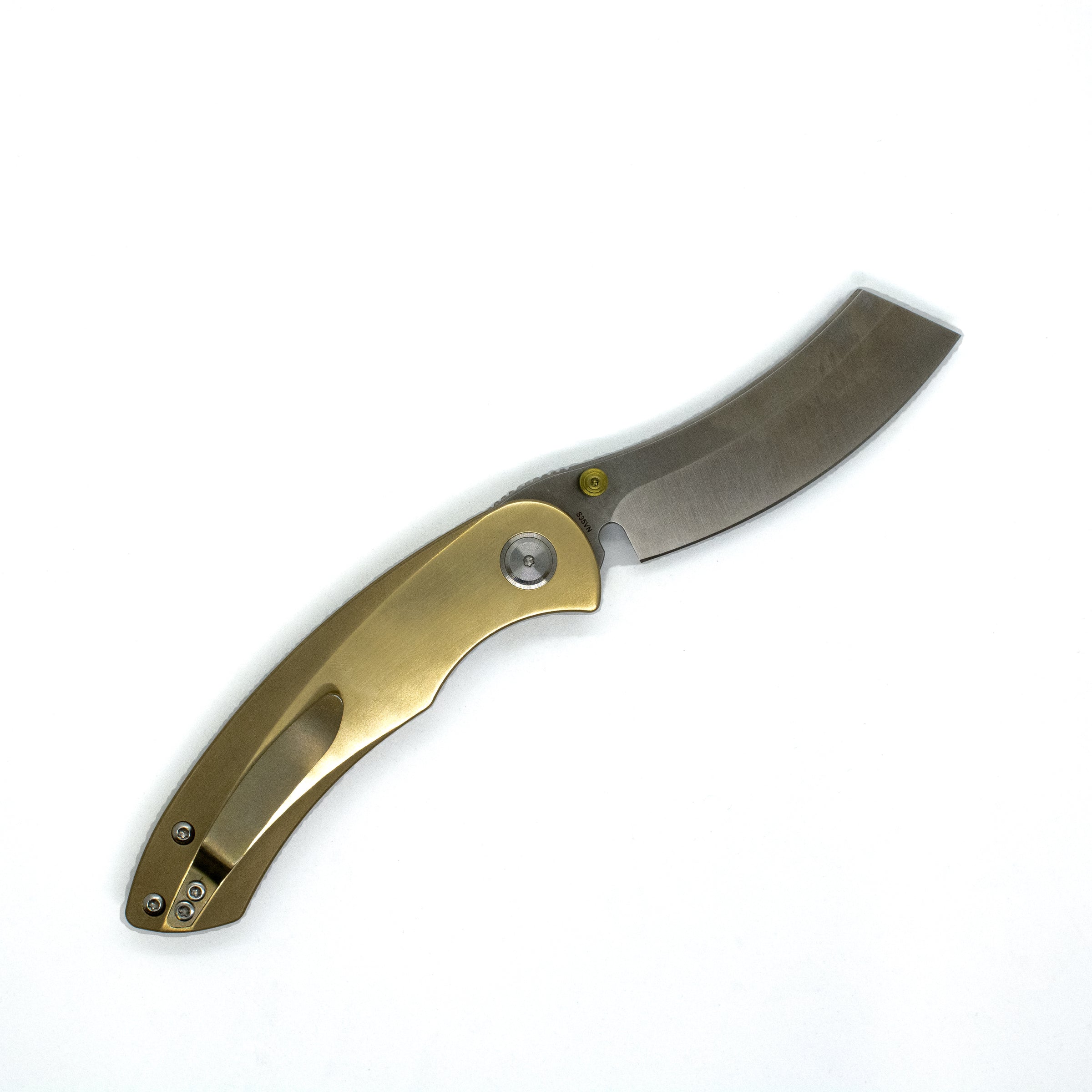 Jeremy Siers Exclusive Patina Hell Razor P Series Brass Handle w/ Sati –  Red Horse Knife Works