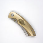 Jeremy Siers Exclusive Patina Hell Razor P Series Brass Handle w/ Satin Blade