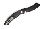 Hell Razor P Series Black Marbled Carbon Fiber Handle Black Stonewash Blade